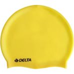 Delta Silikon Bone 10 Adet Yüzücü Havuz Deniz Bonesi (Düz Renk) - Açık Sarı