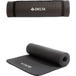 Delta Siyah Konfor Zemin 10 mm (Yoga Matı) Taşıma Askılı Pilates Minderi