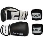 Delta Spider Dura-Strong Boks Eldiveni + Boks El Bandajı Seti - Siyah - 12