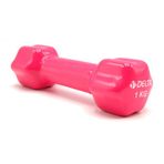 Delta Vinyl Kaplı 1 Kg - Pembe Deluxe Demir Dambıl