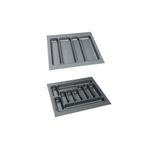 Deltaaks Mobilya Aksesuarları 55/49 Cm 2'li Takım Cekmece Içi Kasıklık Ve Kepçelik Grı 50/40 Cm Kadar Kesılebılır
