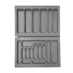 Deltaaks Mobilya Aksesuarları 85/49 Cm 2'li Takım Cekmece Içi Kasıklık Ve Kepçelik Grı 78/40 Cm Kadar Kesılebılır