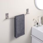 DELTAHOME Paslanmaz Çelik 50cm Havluluk Havlu Askısı - Yapışkanlı Sistem - inox - Delmek Yok - Vida Yok Anında Kolay Montaj