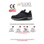 De'Lujo de LUJO. ORION S1 YAZLIK İŞ AYAKKABISI FIBERGLASS BURUN SİYAH-GRİ TRİKO