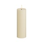 Deluxe Homeart İç Mekan Alevsiz LED Mum - Krem - Gerçek Alevli ™ Teknoloji - Pille Çalışan Mum (5 x 15 cm)')