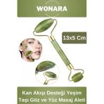 Deluxe Pürüzsüz Parlak Cilt İçin Elmacık Kemiği Kan Akışı Desteği Yeşim Taşı Göz Ve Yüz Masaj Aleti