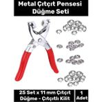 Deluxe Seri Gömlek Elbise Ceket Polar Bandana Badi Emzik Klips Metal Çıtçıt Pensesi ve 25 Düğme Seti