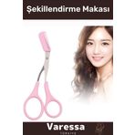 Deluxe Seri Şık Makyaj Keskin Bıçaklı Taraklı Çok Amaçlı Kaş Bıyık Düzeltme Şekillendirme Makası