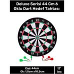 Deluxe Serisi 17' Her Yaş Için Iç Mekan ve Dış Mekan 44 cm Kız Erkek Çocuk 6 Ok Dart Hedef Tahtası