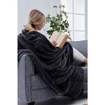 Deluxe Wellsoft Tv Battaniyesi Siyah Tek Kişilik Battaniye 150X200 cm - 150 x 200 cm