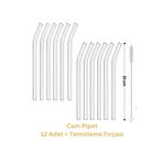 Dem Home 12 Lİ CAM PİPET VE 1 ADET TEMİZLEME FIRÇASI -9mm