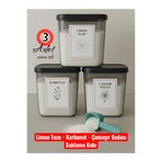 Dem Home 3' Lü Antrasit Deterjan Saklama Kabı 2000 Ml Karbonat Ve Çamaşır Sodası, Limon Tuzu Kutusu
