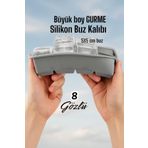 Dem Home 8 Bölmeli Silikon Buz Kalıbı 5x5 Küp Buzluk