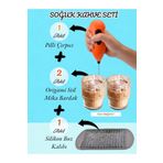 Dem Home Soğuk Kahve Çırpıcı - Pilli Çırpıcı + 2 Origami Stil Bardak + Silikon Buz Kalıbı