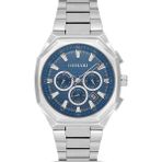 DEMARİ Demari Erkek Kol Saati Quartz Mekanizma Gümüş Çelik Kordon Mavi Kadran Köşeli Kasa Gümüş Detaylı – DM-00106G-A3