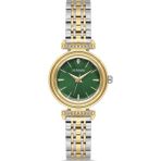 DEMARİ Demari Kadın Kol Saati Quartz Mekanizma, Gold Çelik Kordon, Taş Detaylı Gold Kadran, Yuvarlak Kasa DM-00111L-D10 - Yeşil