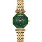 DEMARİ Demari Kadın Kol Saati Quartz Mekanizma, Gold Çelik Kordon, Yeşil Kadran DM-00110L-B10