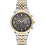 DEMARİ Erkek Kol Saati Quartz Mekanizma Full Fonksiyonlu – Gümüş & Gold Detaylı Çelik Kasa, Gri Kadran DM-00111G-D9 - Kahverengi - Antrasit