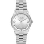 DEMARİ Erkek Kol Saati Quartz Mekanizma – Gümüş Çelik Kasa & Kordon Beyaz Kadran DM-00117G-A9