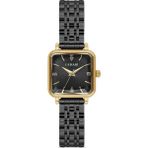 Demari Kadın Kol Saati Quartz Mekanizma – Siyah Renk Kare Kasa Siyah Kadran Taş Detaylı DM-00113L-N2 - Gold - Siyah