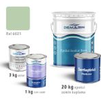 Demarin Epoksi Zemin Kaplama 20 Kg Set (3 Kg Astar +20 Kg Epoksi Zemin Kaplama +1 Kg Sıvı Cam) - Ral 6021