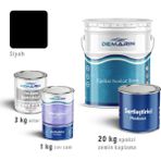 Demarin Epoksi Zemin Kaplama 20 kg Set (3 kg Astar +20 kg Epoksi Zemin Kaplama +1kg Sıvı Cam) - 01-Siyah