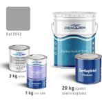 Demarin Epoksi Zemin Kaplama 20 kg Set (3 kg Astar +20 kg Epoksi Zemin Kaplama +1kg Sıvı Cam) - RAL 7042