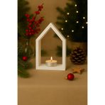 DemCey Home Taş Ev Dekoratif Mumluk Şamdan Beyaz