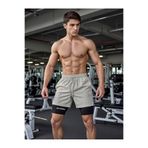 Demente 2 In 1 Şort Hızlı Kuruma Micropoly telefon cep'li havluluk Gym Ve Fitness Ekstra İç File Astarlı Outdoor Taytlı Şort
