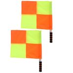 Demeras Hakem Linesman Bayrağı 2 Adet Antrenman Linesman Bayrağı Seti Saklama Çantası ile Spor, Maç, Hokey, Futbol Antrenmanı için