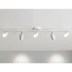 Demet Habek My Lights BEYAZ BEŞLİ 5 Lİ OSRAM TASARRUFLU LED SPOT AMPÜL HAREKETLİ KROM KAPLAMA HAREKET MAFSALLI TAVAN SPOT GÜNIŞIĞI AMPÜL 3000 K VE RENK SEÇENEKLİ