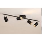 Demet Habek My Lights GU10 DÖRTLÜ KROM KAPLAMA DETAY HAREKETLİ BAŞLIK SİYAH DÖRTLÜ 4 LÜ LED SPOT TAVAN AVİZE OSRAM TASARRUFLU AMPÜL GÜNIŞIĞI DAHİL (AMPÜL RENK SEÇENEKLİ )