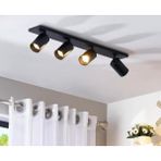 Demet Habek My Lights GU10 DÖRTLÜ SİYAH HAREKETLİ BAŞLIK LED TAVAN SPOT AVİZE OSRAM TASARRUFLU LED AMPÜL GÜNIŞIĞI VEYA BEYAZ RENK SEÇENEKLİ