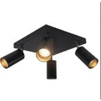 Demet Habek My Lights GU10 LED SPOT SİYAH TAVAN AVİZE DÖRTLÜ 4 LÜ HAREKETLİ BAŞLIK GÜNIŞIĞI OSRAM TASARRUFLU LED AMPÜL DAHİL AMPÜL RENK SEÇENEKLERİ MEVCUT - Beyaz