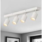 Demet Habek My Lights GU10 OSRAM TASARRUFLU LED AMPÜL DÖRTLÜ HAREKETLİ KROM MAFSAL DETAYLI LED SPOT TAVAN BEYAZ AVİZE 4 LÜ LED TAVAN SPOT MODERN SPOT