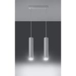 Demet Habek My Lights Mylights Beyaz Metal LED Avize Beyaz LED Ampullü Ikili Sırsalı - 1