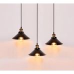 Demet Habek My Lights Retro Rustik Vintage Masa Üsüt Tezgah Üstü Sırlı Avize Metal Avize - Siyah