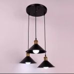 Demet Habek My Lights Retro Rustik Vintage Üçlü Avize Sarkıt Avize - Siyah