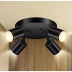 Demet Habek Mylights Gün Işığı Led Ampullü Metal Dörtlü Hareketli. Led Avize Led Spot