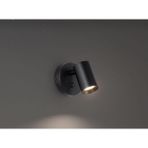 Demet Habek Mylights Osram veya Panasonic Tasarruflu led Gün Işığı Ampul Metal Siyah Gövde Anahtarlı Aplik LED Spot Hareketli Başlık Tekli - 3000K - Gün Işığı