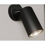 Demet Habek Mylights Panasonic Gün İsigi Ampullü Paslanmaz Siyah Gövde Led Aplik Led Spot Hareketli Başlık Tekli Siyah