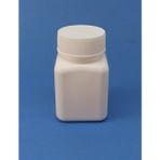 Demet Home 50 ml Şişe Kare Numune - İlaç - Tarım - Ecza - Tablet - Hap - Kapsül Plastik Kutu Şişesi - 25 Adet - Beyaz