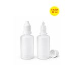 demethome 5 Adet 50 Ml Boş Plastik şişe ecza-pet-Numune-likit-mürekkep Şişesi Kırılır Kapak 50 cc