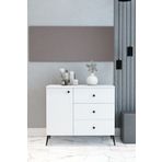 DEMİNA Kapaklı Şifonyer Beyaz 80x90x41 - %100 Mdf