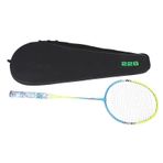 Demir Alaşımlı Badminton Raketleri Seti, Açık Hava Oyunları Için Hafif Kaymayan Tutamak Badminton, 2 Raket, 1 Taşıma Çantası Içerir (Mavi sarı)