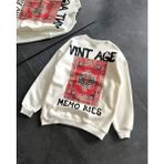 Demir Grup cc Bisiklet Yaka Üç Iplik Baskılı Oversize Sweatshirt - Beyaz - L - XL - Standart