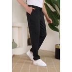 Demir Grup cc Erkek Duble Paça Yandan Tokalı Cord Desenli Old Money Pantolon - Siyah - 1 Drop - 33