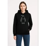 Demir Grup cc Nihilist Penguen Özel Tasarım Oversize Kapüşonlu Sweatshirt - Siyah - L - XL - Standart