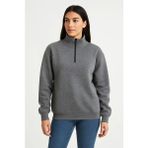 Demir Grup cc Üç Iplik Dık Yaka Yarım Fermuarlı Sweatshirt - Antrasit - L - XL - Standart