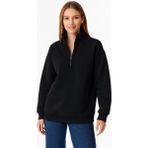 Demir Grup cc Üç Iplik Dık Yaka Yarım Fermuarlı Sweatshirt - Siyah - L - XL - Standart